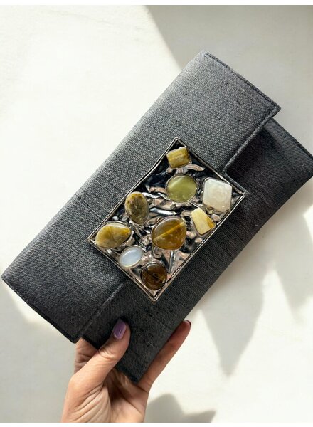 Gemstone Detail Clutch