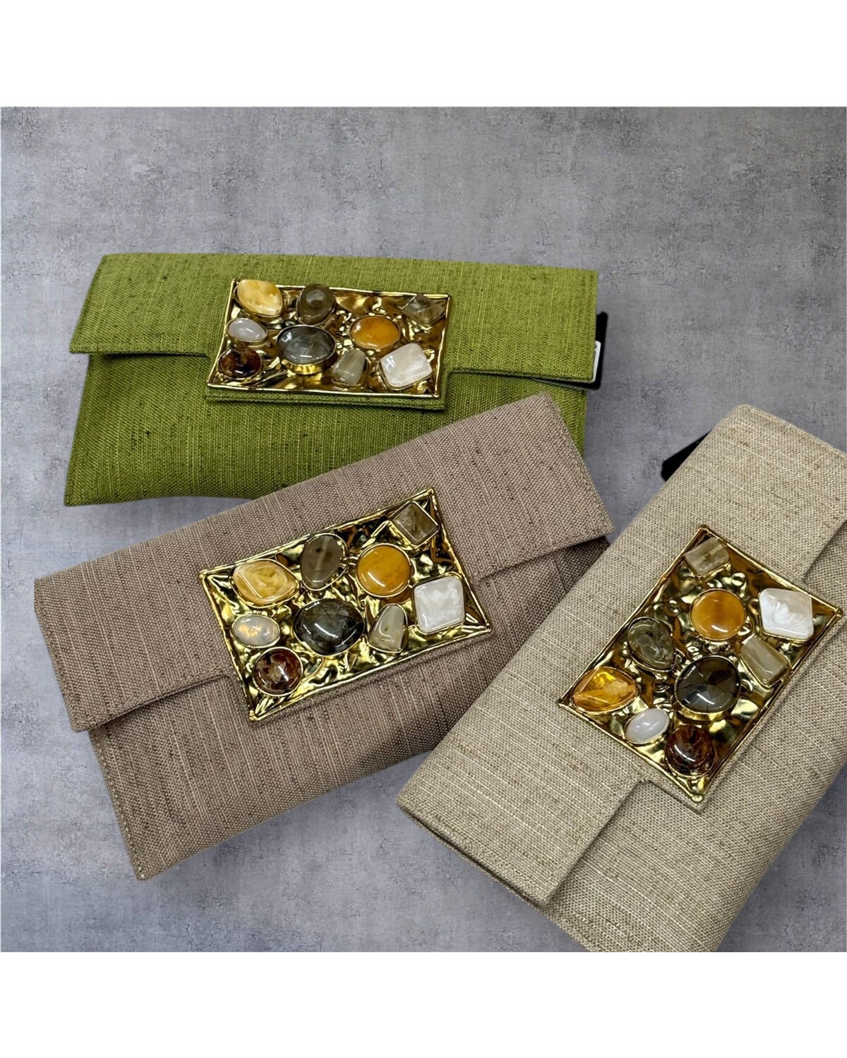 Gemstone Detail Clutch