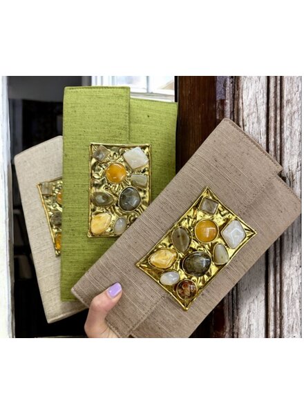 Gemstone Detail Clutch