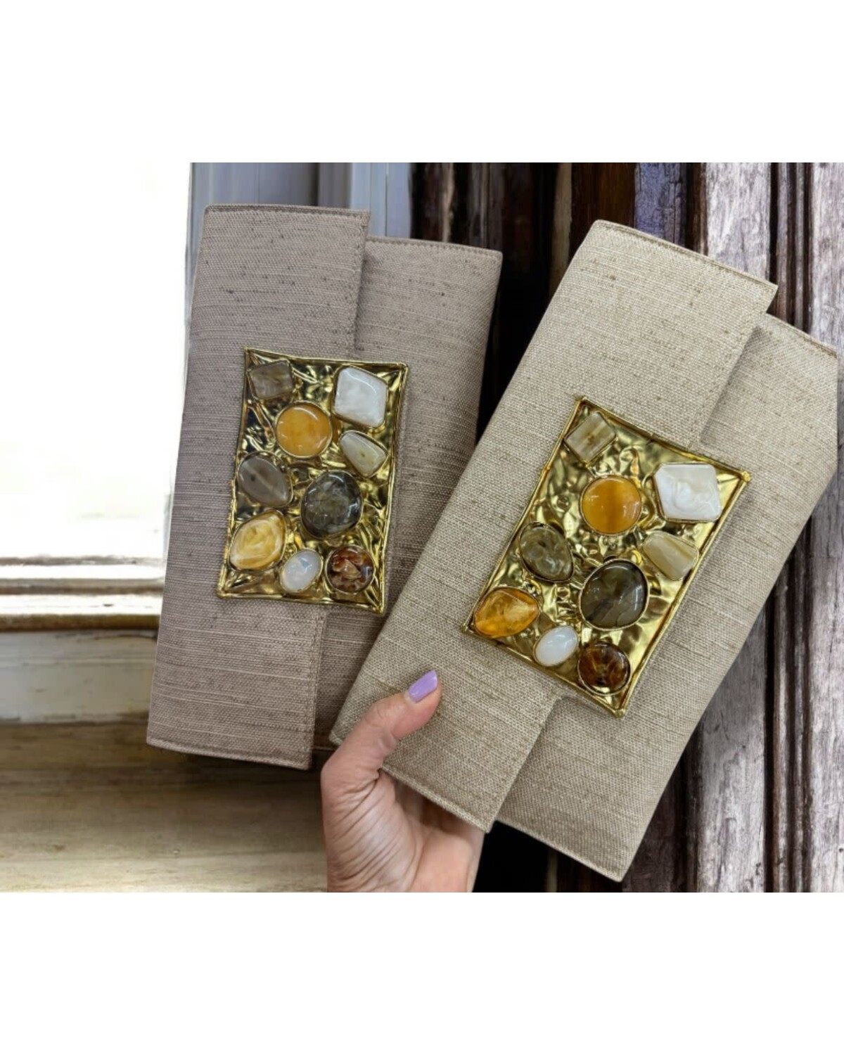 Gemstone Detail Clutch