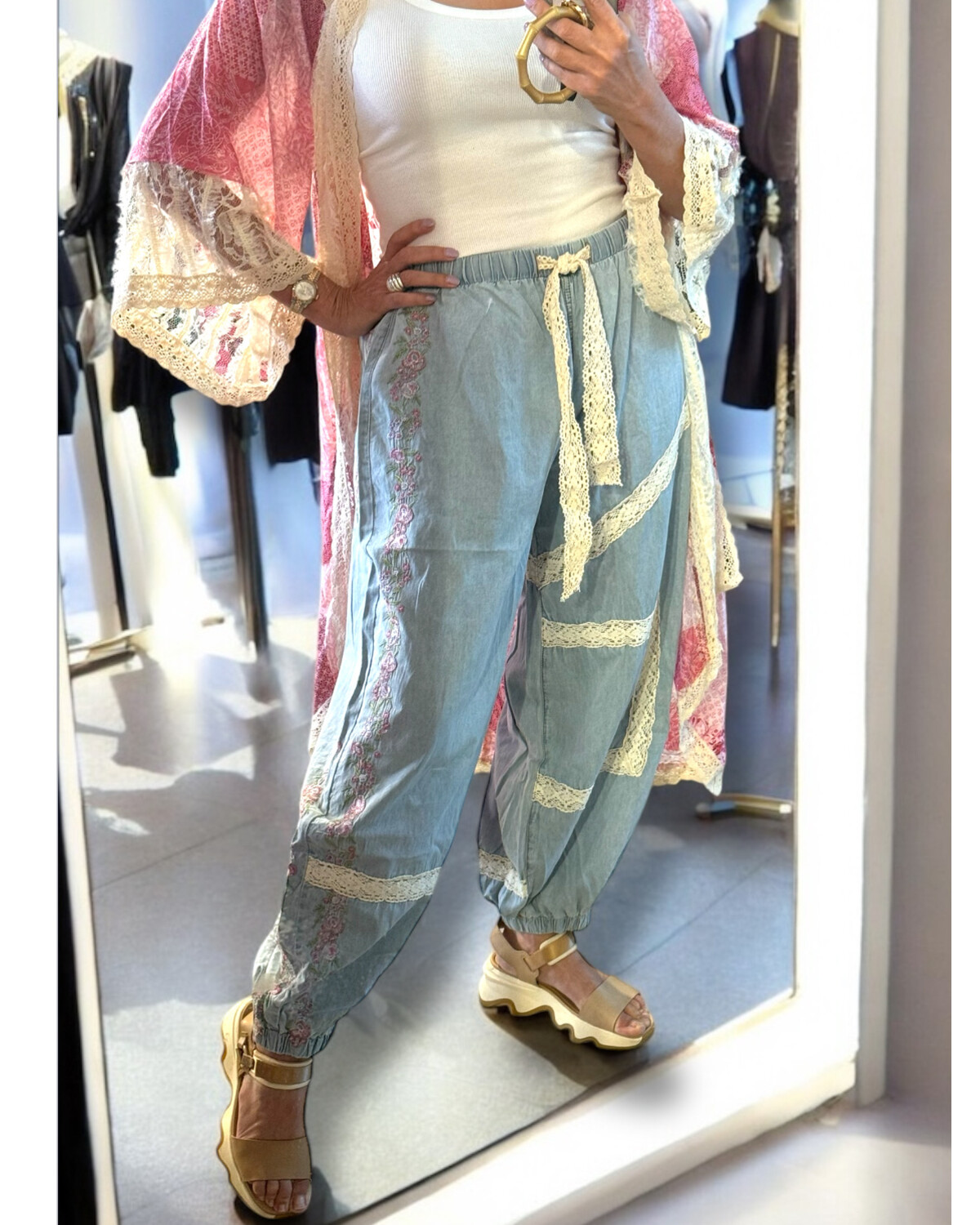 Jogger embroidery pants