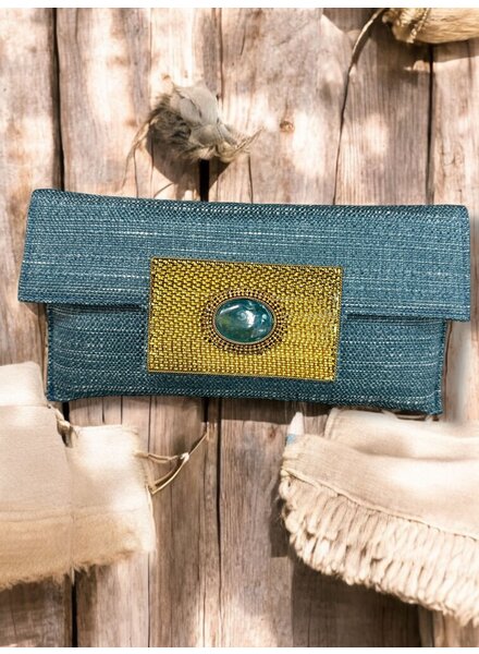 Teal Sparkle Clutch