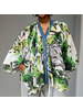 Sheer green Floral Kimono