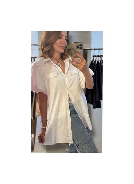 Puff Sleeve Pearl Top