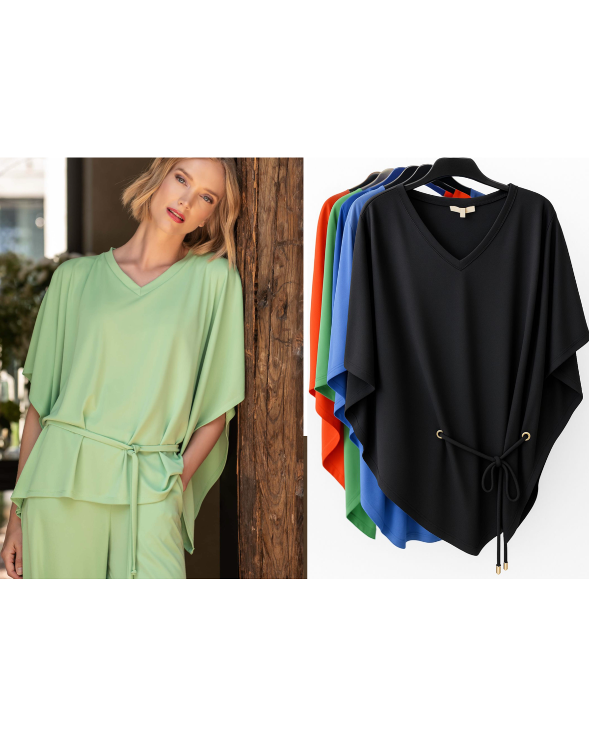 V Neck Poncho Top
