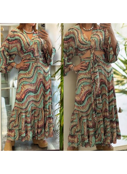 Zigzag Cutout Maxi