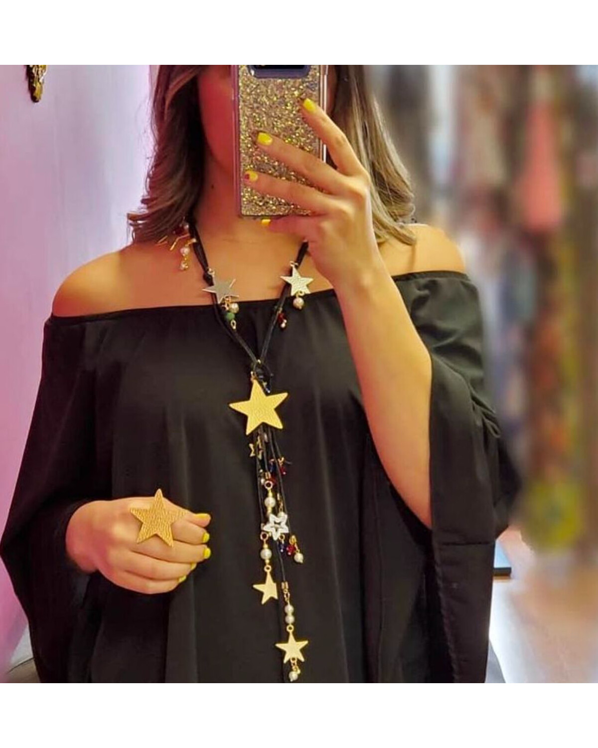 Multi star necklace
