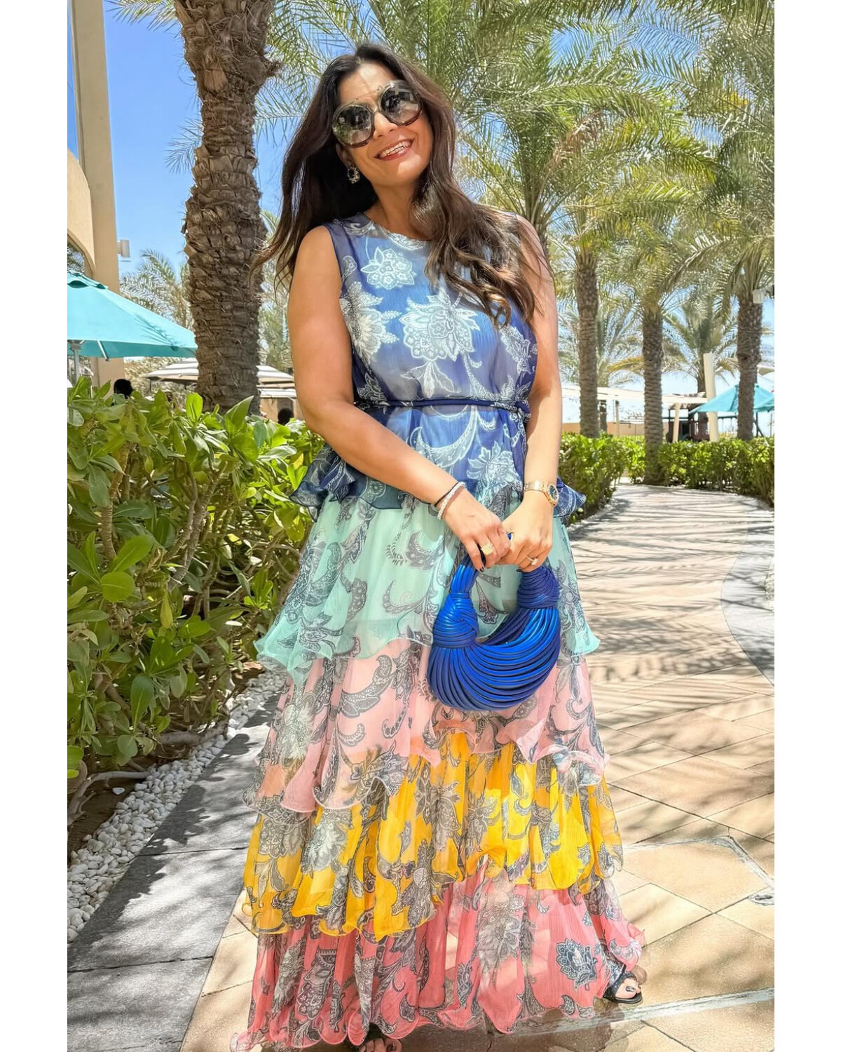 Boho Rainbow Maxi Dress