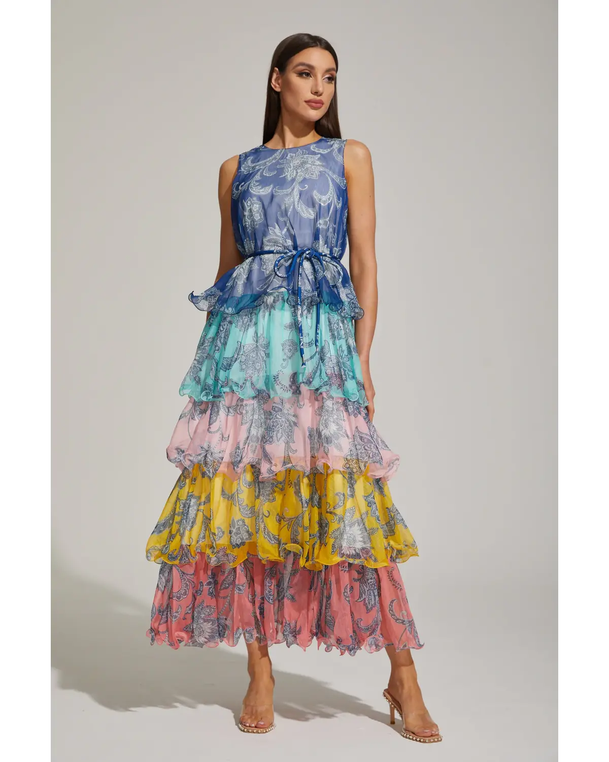Boho Rainbow Maxi Dress
