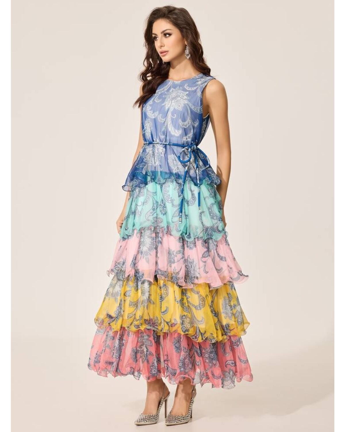 Boho Rainbow Maxi Dress