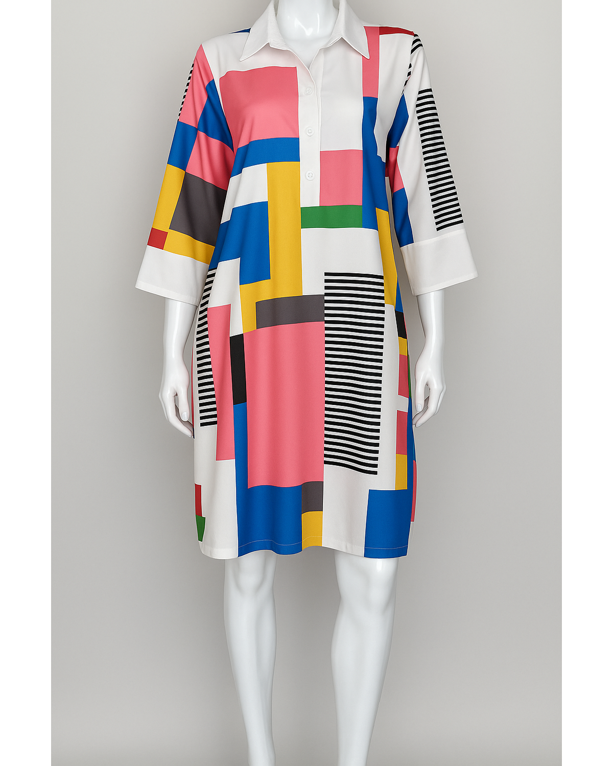 Geo Pop Shirt Dress