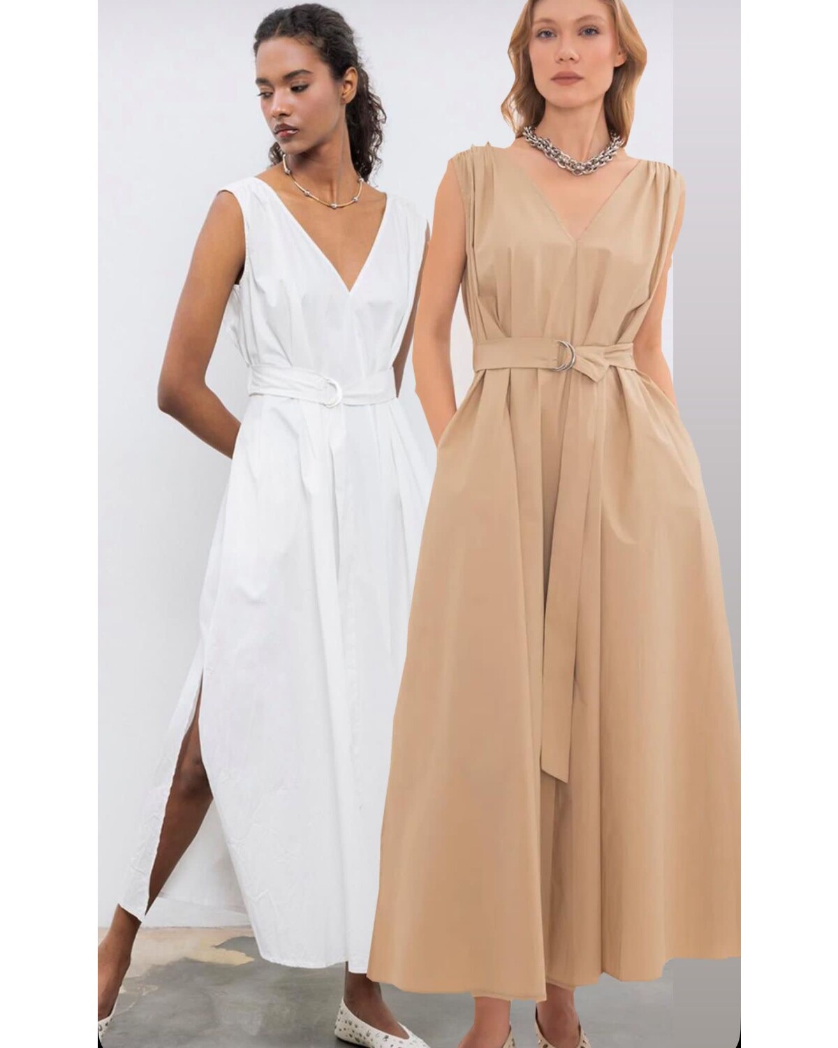 Neutral Flow Dress