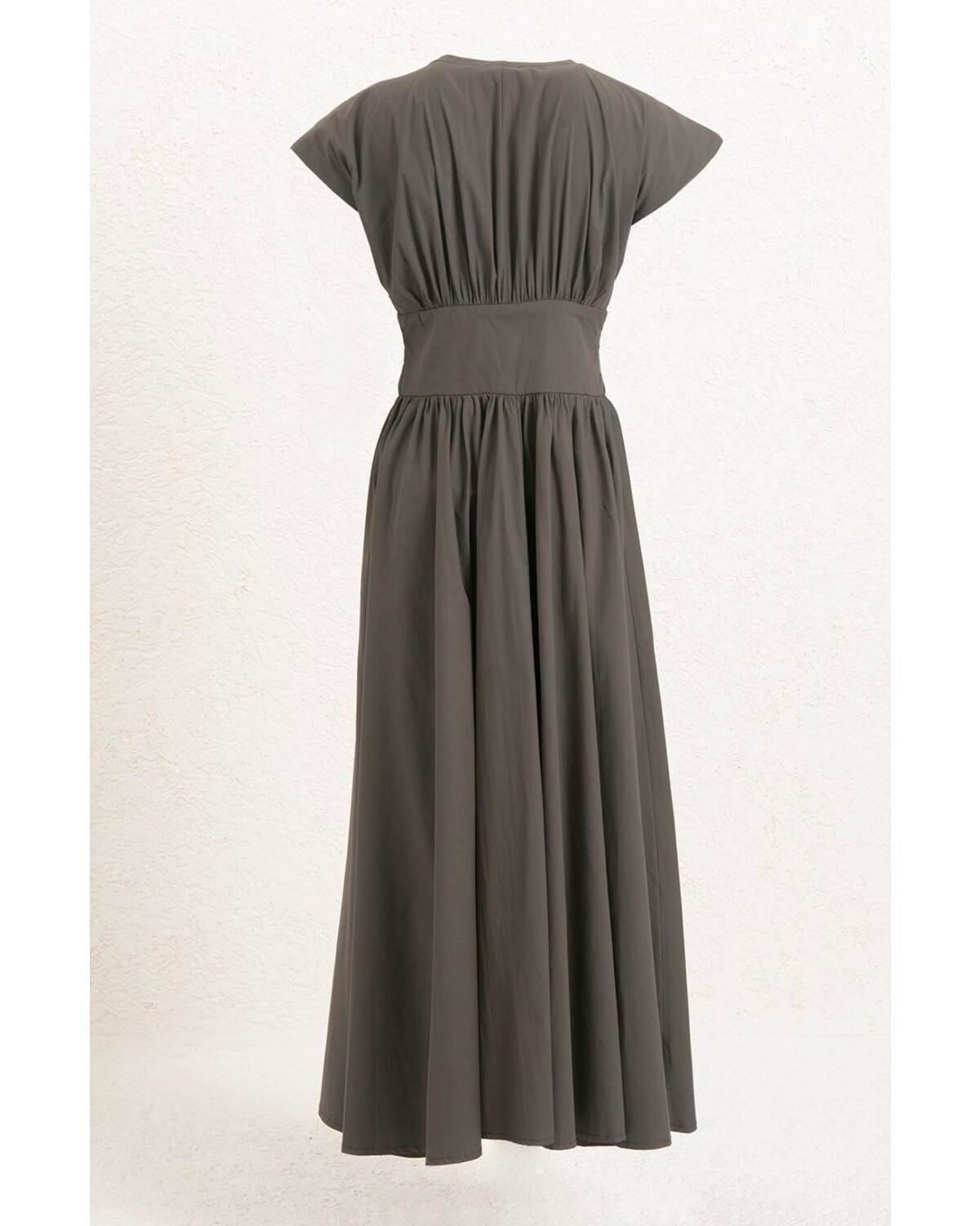Belted Charcoal Dress