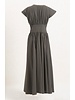 Belted Charcoal Dress