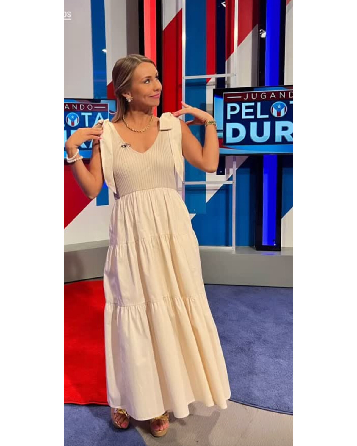 COMBINATION TIERED SLEEVELESS DRESS