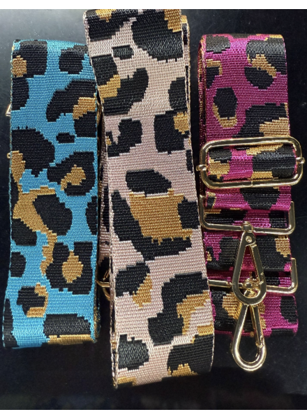 Metallic Leopard Bag Straps