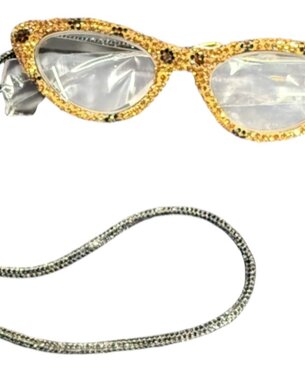 Animal Print Glasses Black Cord