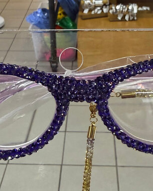 Purple crystals glasses & Cord