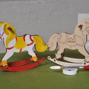 UGEARS COLOUR ROCKING HORSE