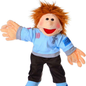 Thilo. kleiner Junge mit Poloshirt Handpuppe 45 cm Living Puppets
