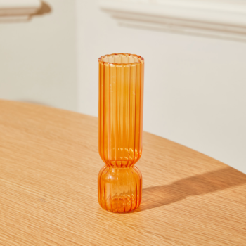 Fluted Vase in Amber