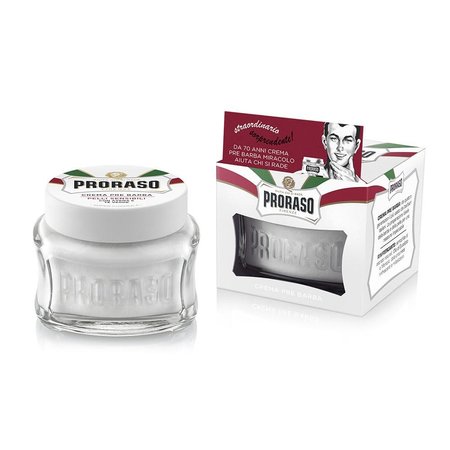 Proraso Pre-Shave Cream with Green Tea/Oatmeal Sensitive 100ml White