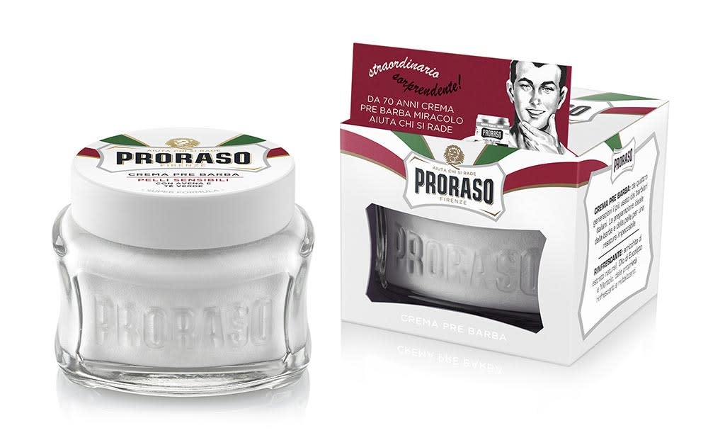 Proraso Pre-Shave Cream with Green Tea/Oatmeal Sensitive 100ml White