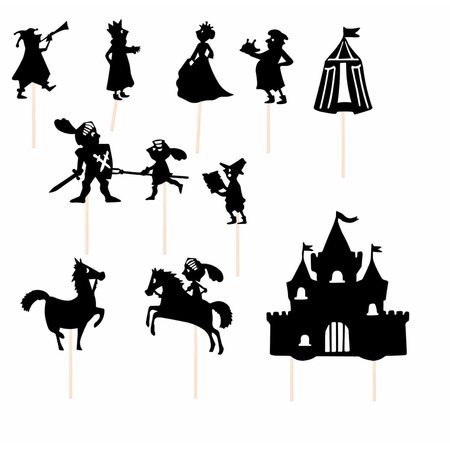 Knights shadow puppets
