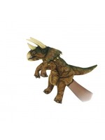 TRICERATOPS PUPPET (BROWN/GREEN) 43CM L