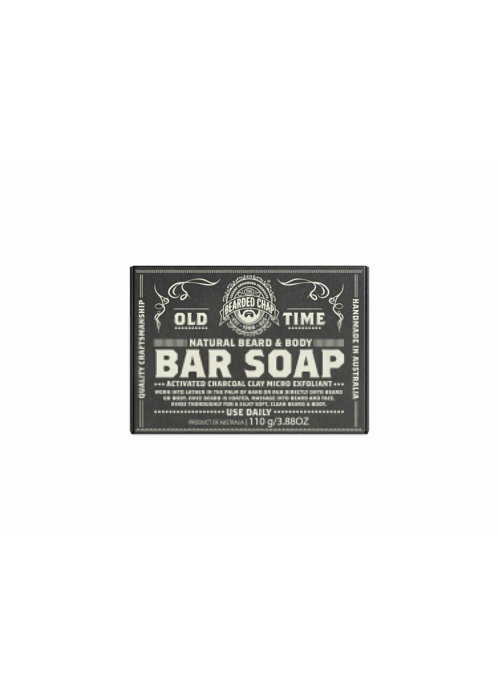 The Bearded Chap Activated Charcoal & Clay Beard & Body Bar Soap 110g