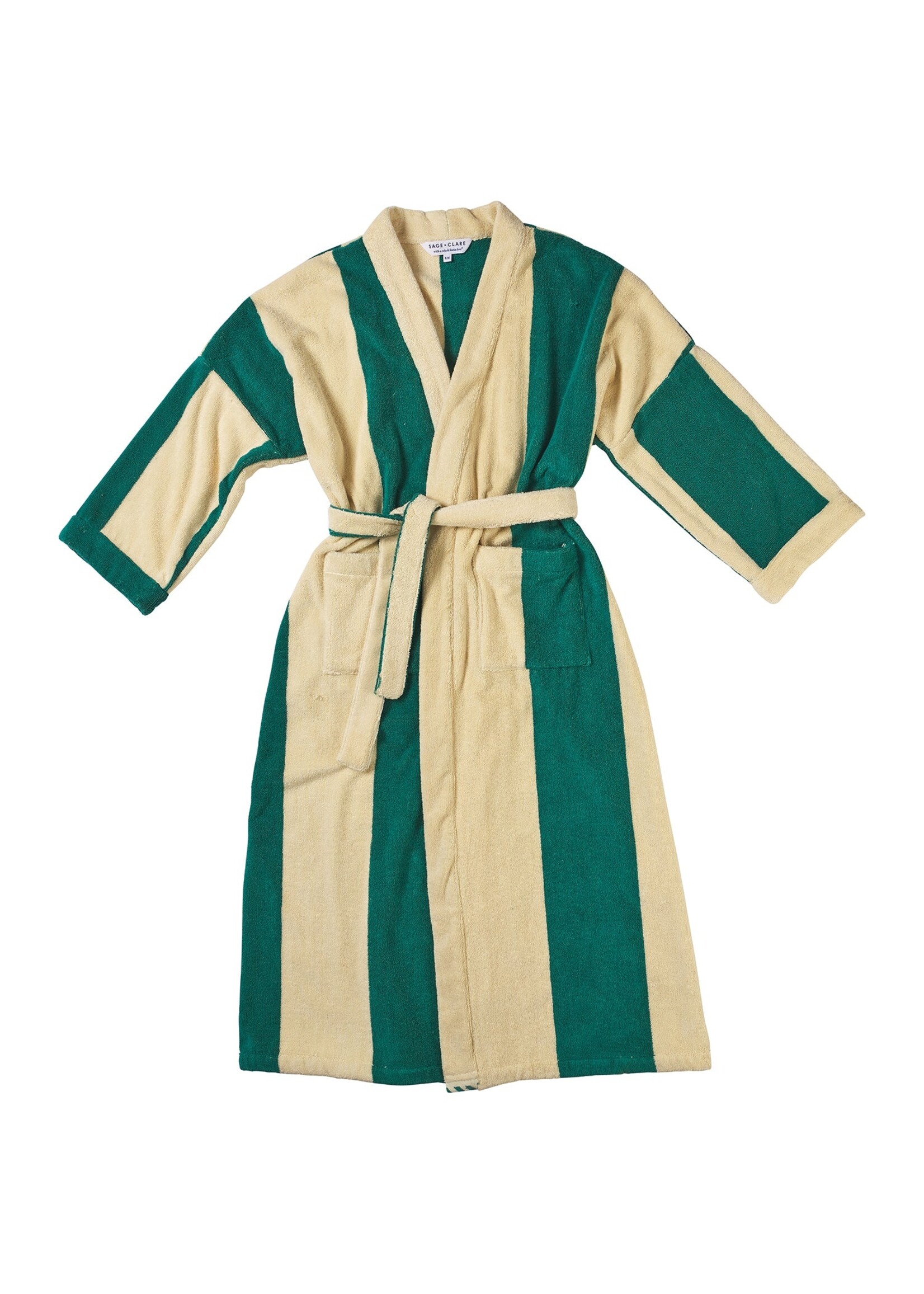 Sage and Clare Halifax Towelling Robe - Teal M / L