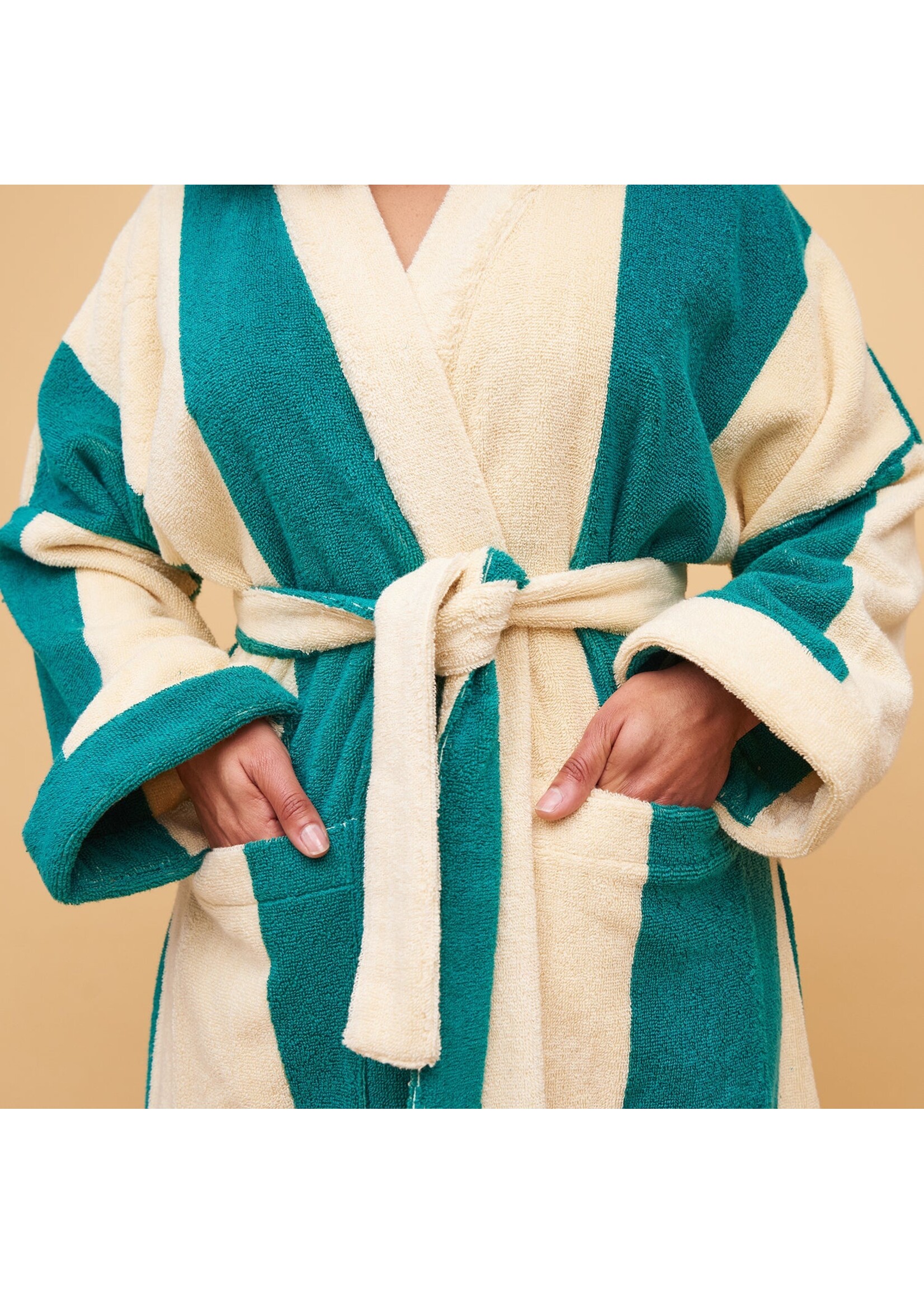 Sage and Clare Halifax Towelling Robe - Teal M / L