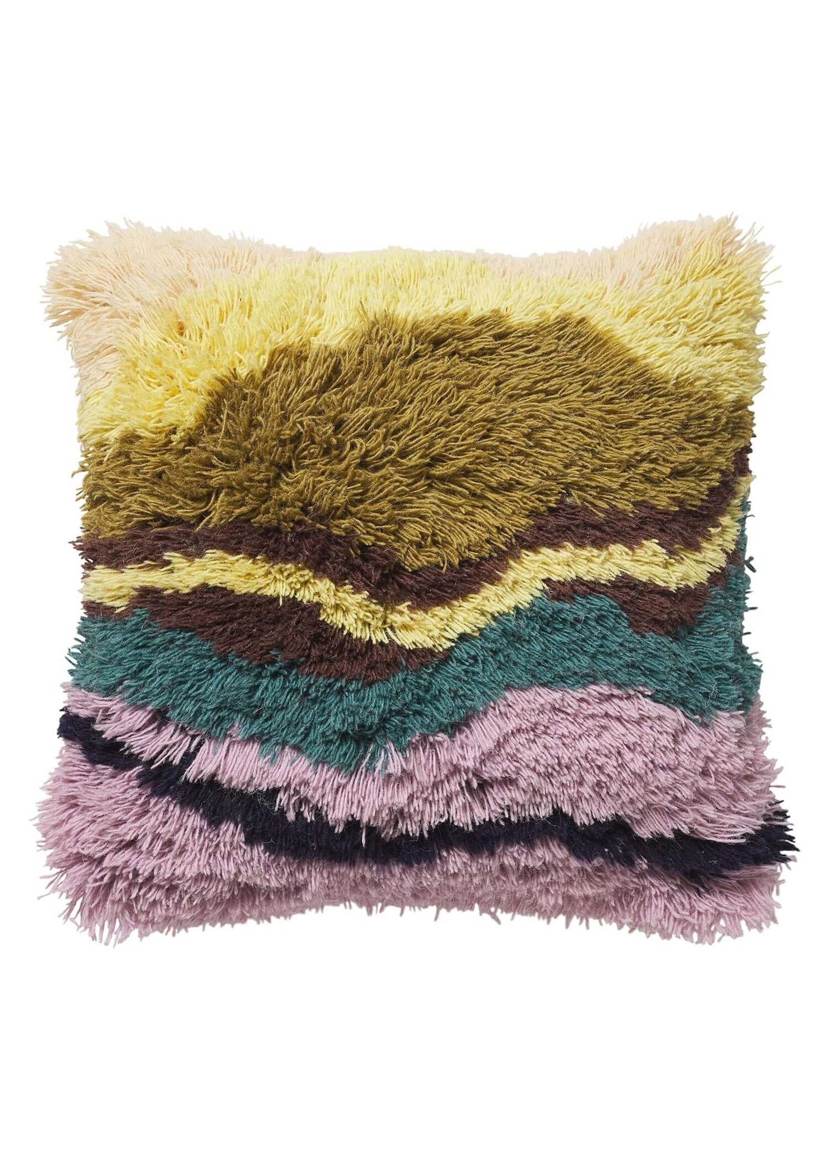 Sage and Clare Seymour Shag Cushion - Macadamia