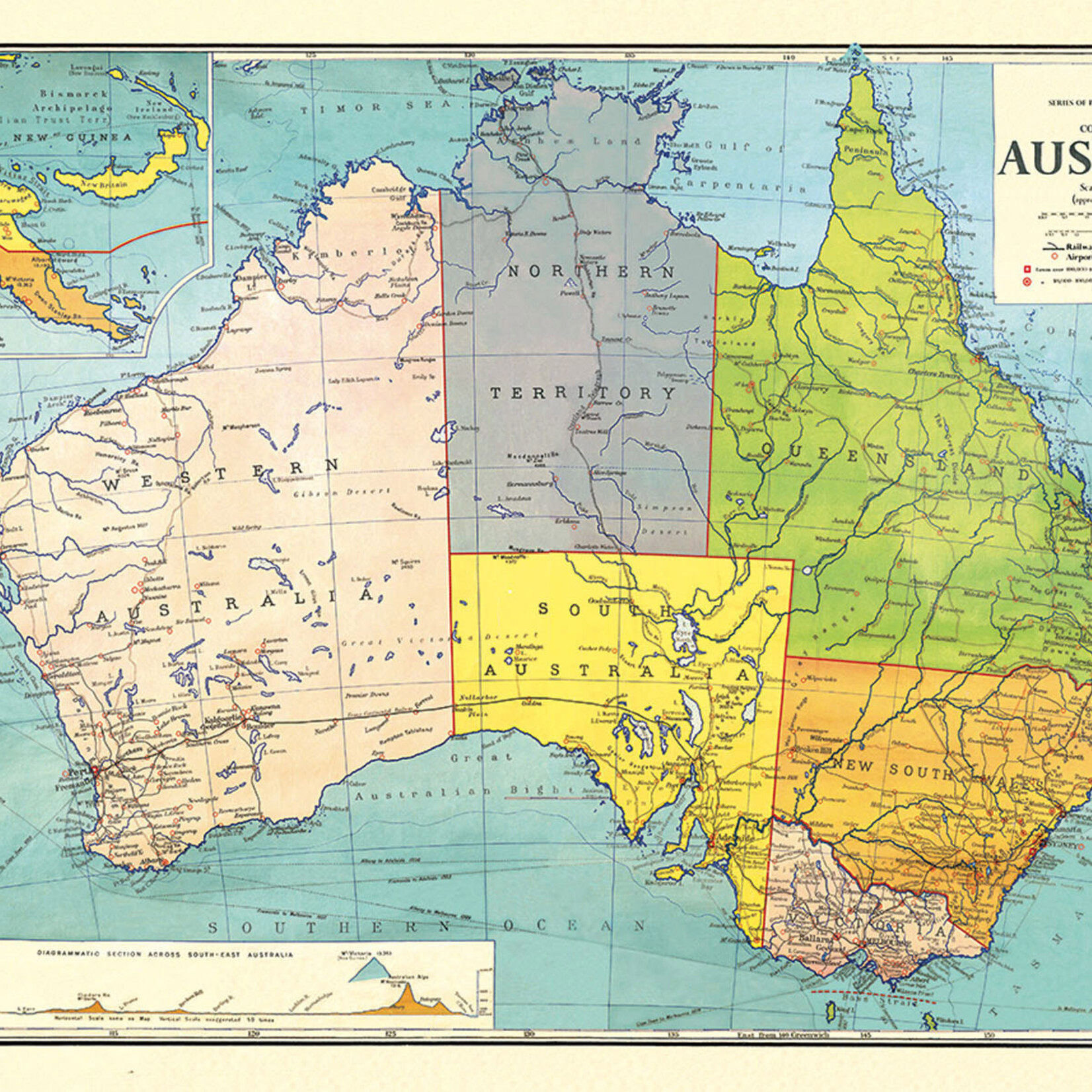 Poster/Wrap Australia Map 3 Reliquaire