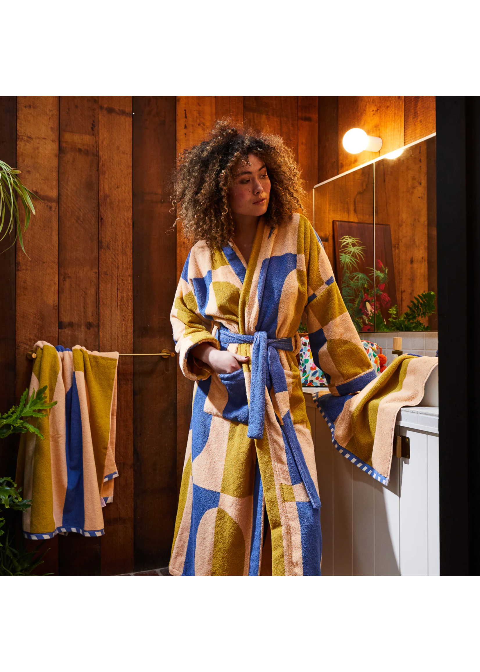Sage and Clare - Redondo Towelling Robe - Turmeric