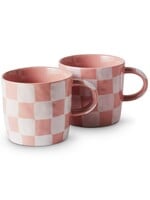 Checkered Mug 2P Set One Size