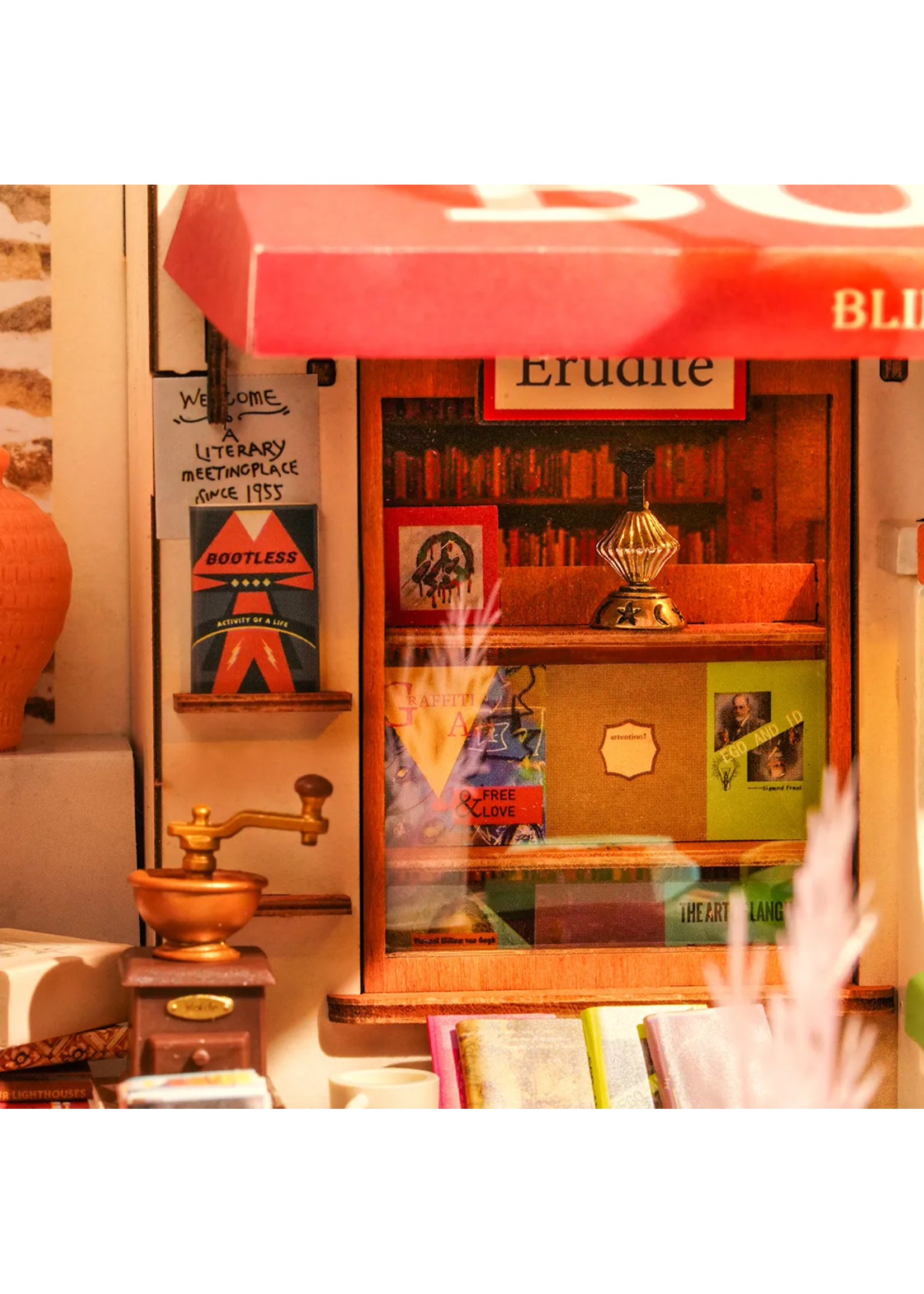 DIY MINI HOUSE CORNER BOOKSTORE