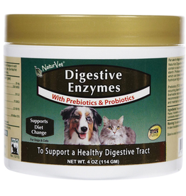 NaturVet NaturVet Digestive Enzyme Powder with Prebiotics & Probiotics 4oz