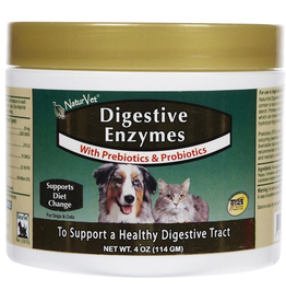 NaturVet NaturVet Digestive Enzyme Powder with Prebiotics & Probiotics 8oz