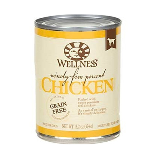 Wellness Wellness, Nourriture en boîte pour chien, 95 Percent, poulet, 13 oz