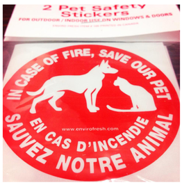 Safety Sticker 'Save My Pet' 2ct