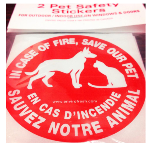 Autocollantes de Securité 'Sauvez Notre Animal' 2ct