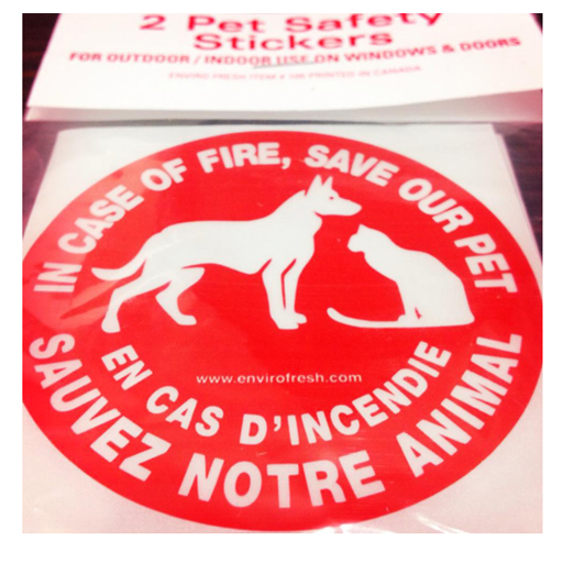 Enviro Fresh Safety Sticker 'Save My Pet' 2ct