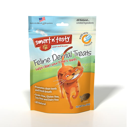 Emerald Pet Products Smart n' Tasty Feline Dental Treat Chicken 3oz