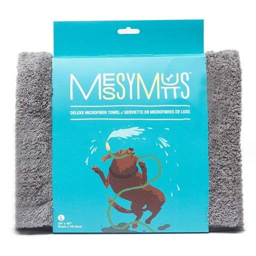 Messy Mutts Messy Mutts Deluxe Microfibre Towel Cool Grey Medium