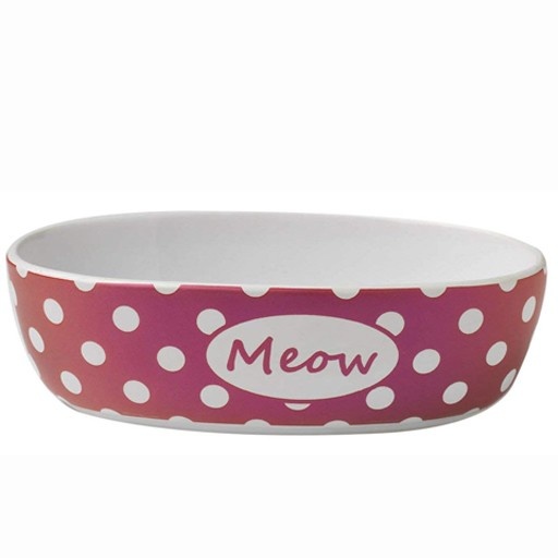 Petrageous PetRageous, Bol Meow rouge brillant et lustré, cap. 2 tasses