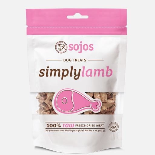 Sojos Sojos Simply Lamb, Gâteries à l’agneau lyophilisées, 4 oz