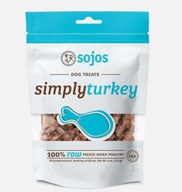 Sojos Sojos Simply Turkey, Gâteries à la dinde lyophilisées, 4 oz