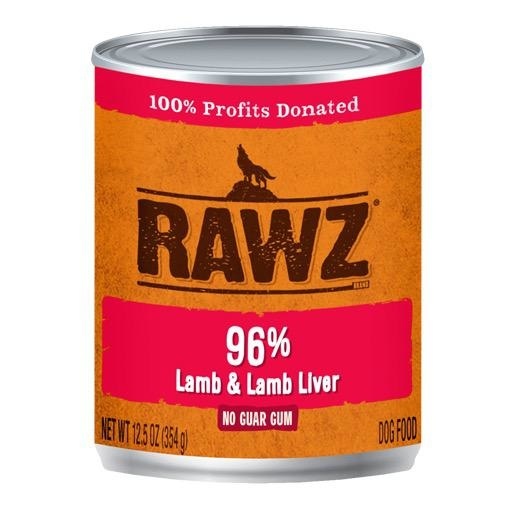 Rawz Rawz, Pâtée en boîte pour chien, 96% agneau et foie d’agneau, 12 oz