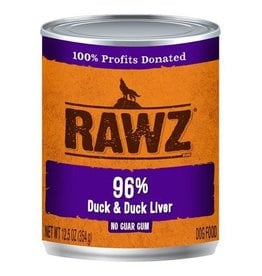 Rawz Rawz Dog Can 96% Duck & Duck Liver 12.5oz